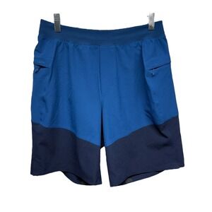 Lululemon Namaste At The Beach Short 8" Men Sz S Blue Black Colorblock‎ Lined